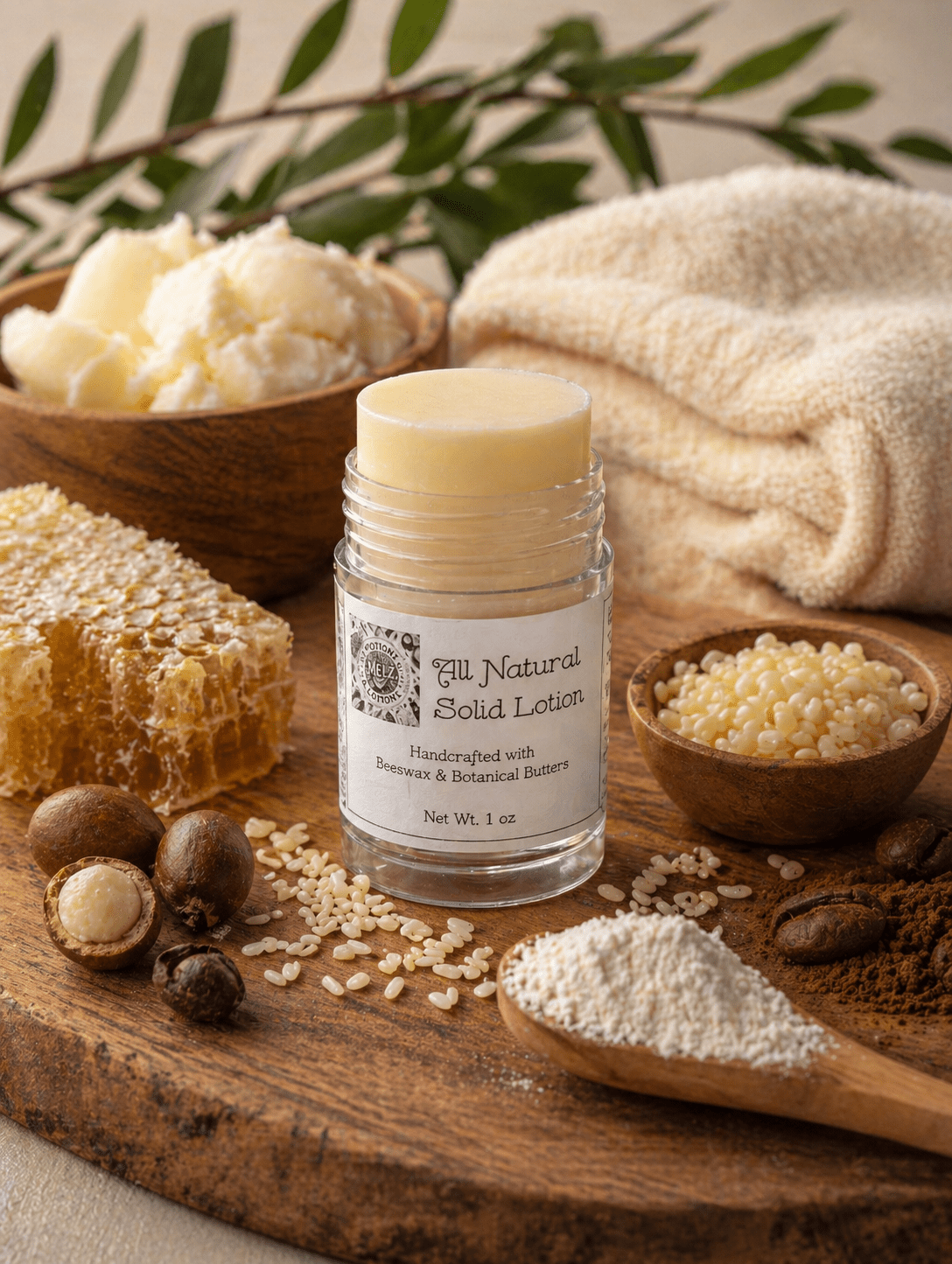 All Natural Solid Lotion